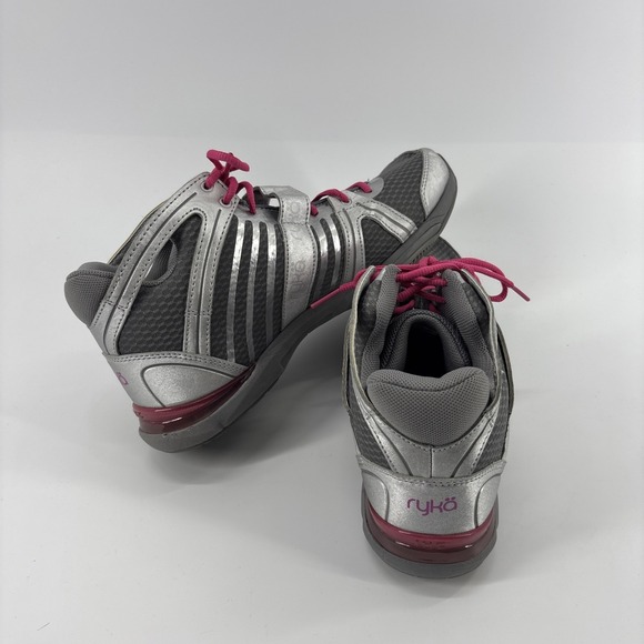 Ryka Women's Tenacity Cross Training Shoes Size 9.5M Gray Pink High Top Lace-up - Picture 6 of 8